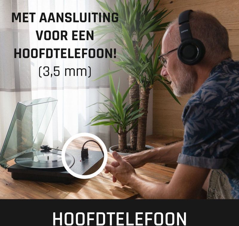 Lenco - LS-10BK - Platenspeler - Zwart - Ingebouwde Speakers