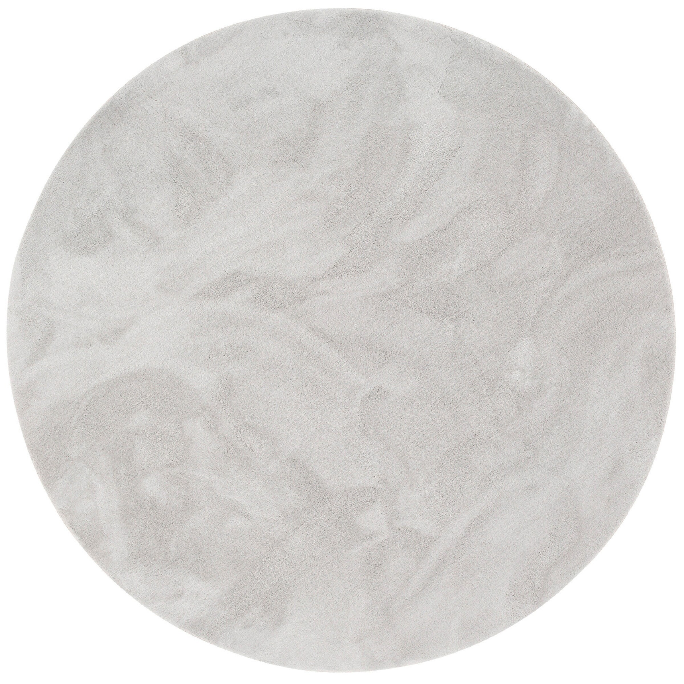 Pergamon Kinder Super Soft Fellteppich Pearl Kids Rund Grau