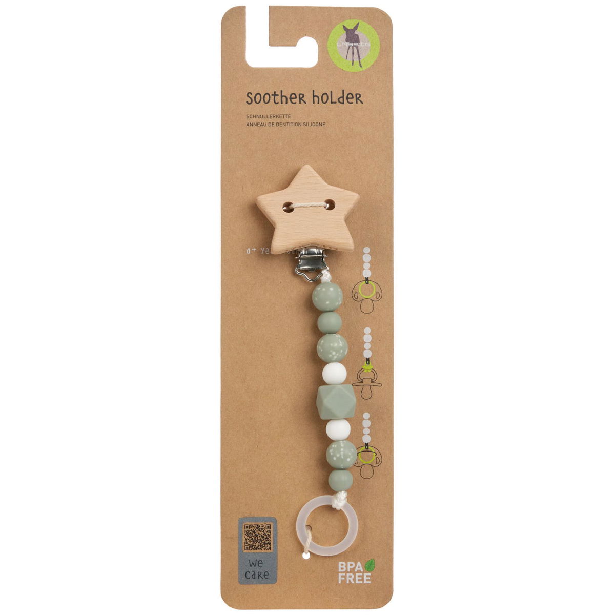 LässigLässig   Holz Nuggikette Little Universe Star olive