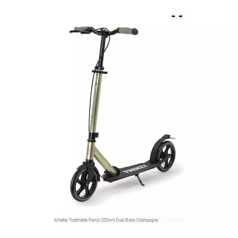 Trottinette adulte FRENZY 205mm Dual Brake Plus Champagne