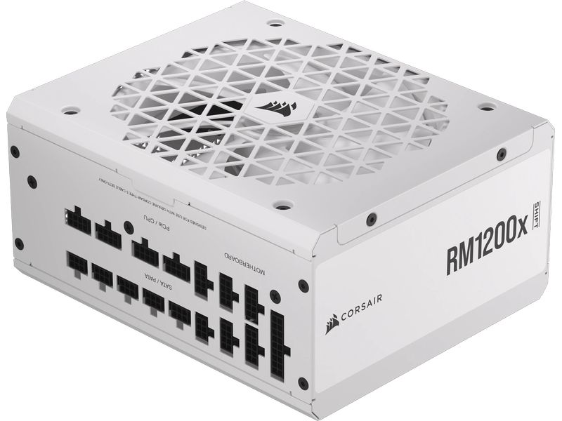 Corsair Netzteil RMx SHIFT White RM1200x 1200 W Vollmodulares ATX-Netzteil mit 1200 W und 80 PLUS Gold Zertifizierung