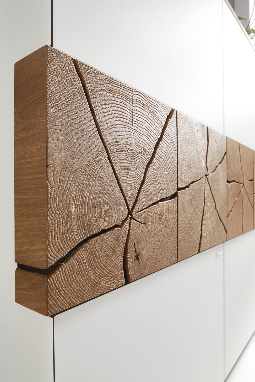 hartmann Wohnwand III CAYA 341 x 176 cm Kerneiche /weiß