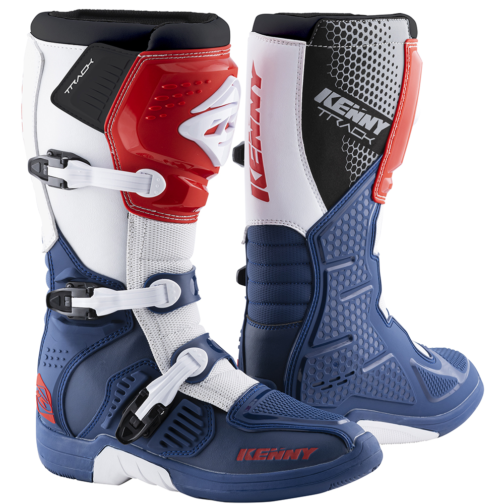 Kenny - Bottes Track Navy / Blanc / Rouge