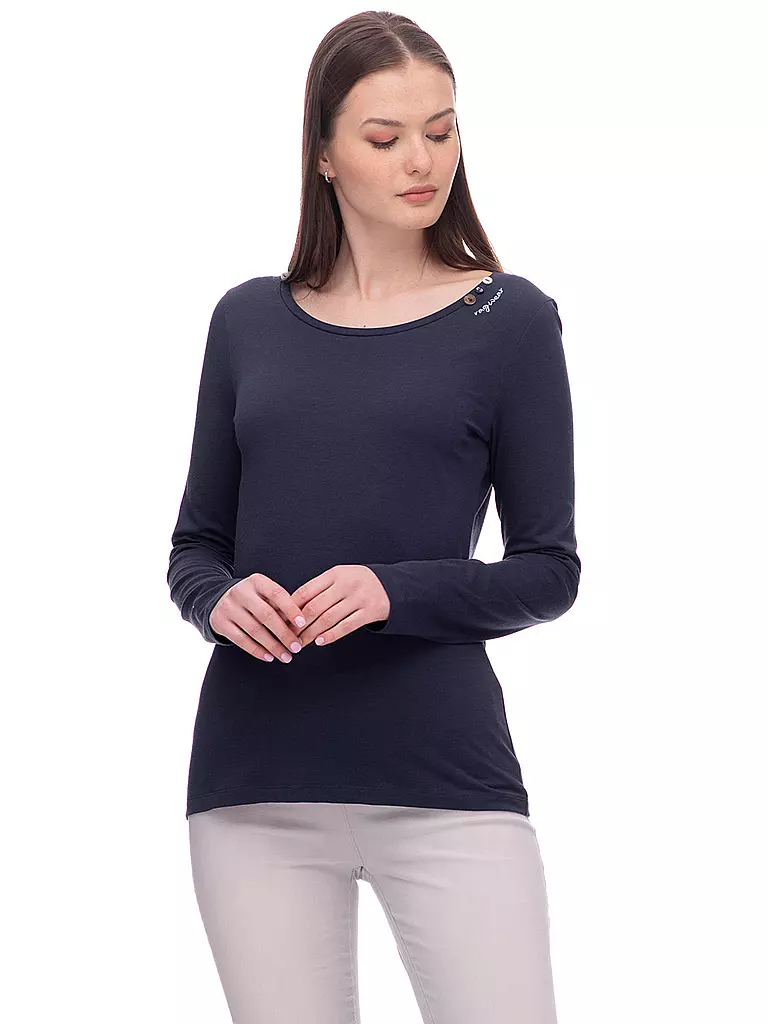 RAGWEAR Langarmshirt FLORAH dunkelblau