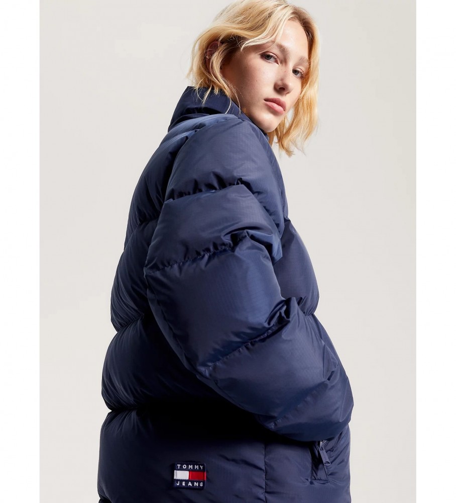 Jaqueta Tommy Jeans Alaska acolchoada com capuz, azul marinho
