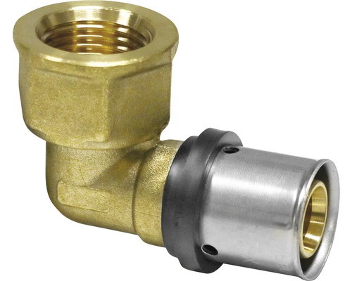Veporit. Persfitting elleboog Connect 90° TH en U-profiel 20 mm x 3/4