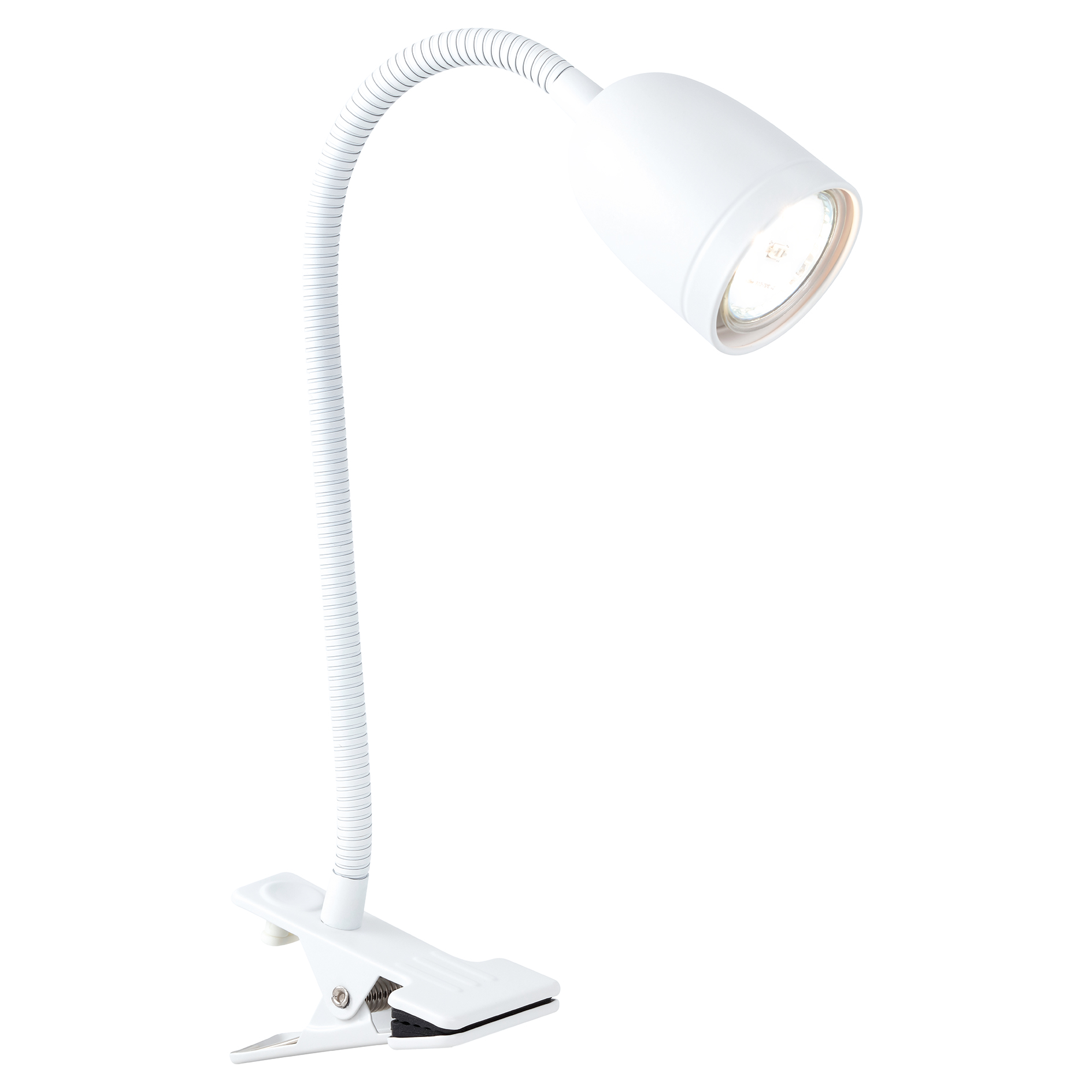 LAMPURA LED-Klemmspot - weiß - mit Flexarm