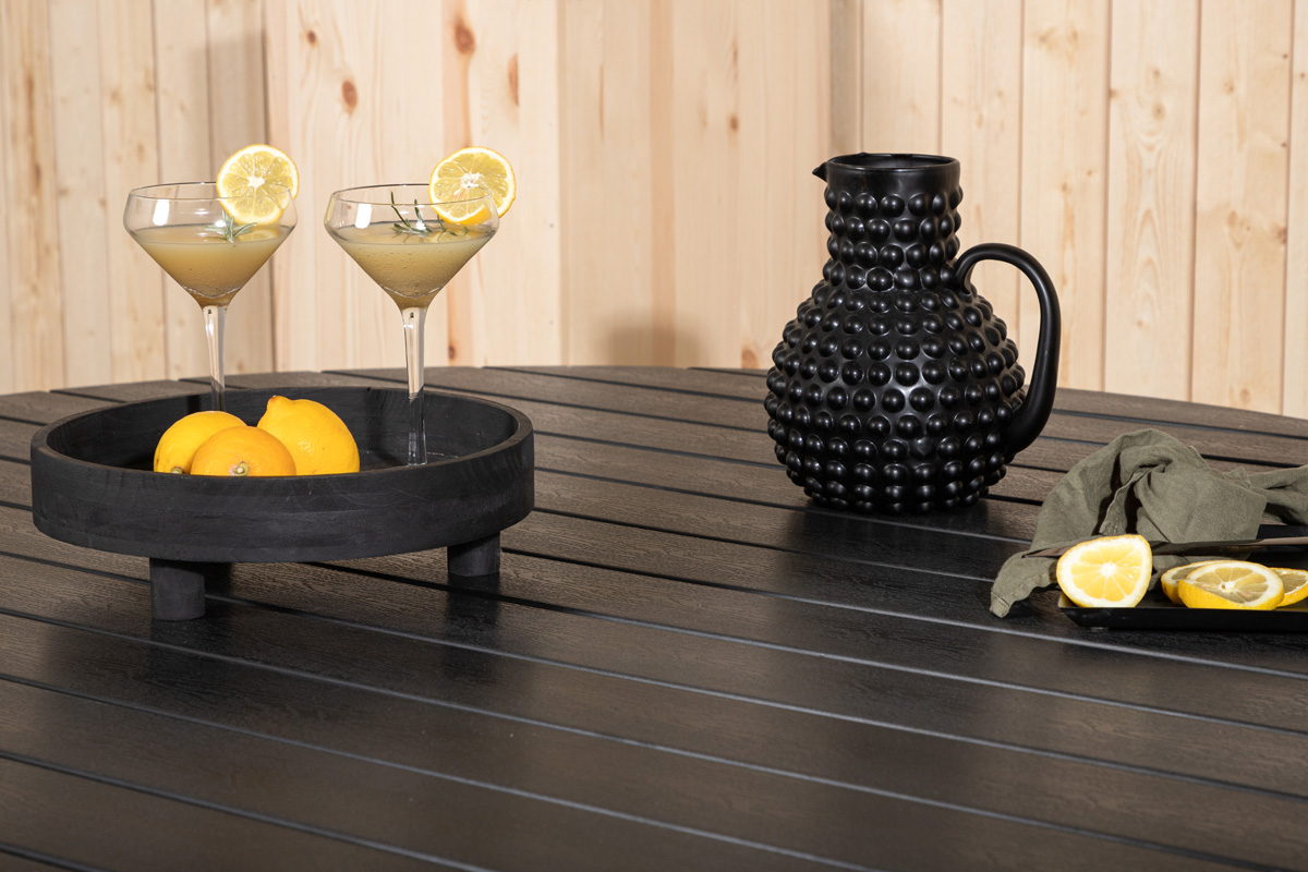 Tuintafel Aaron polywood zwart Zwart