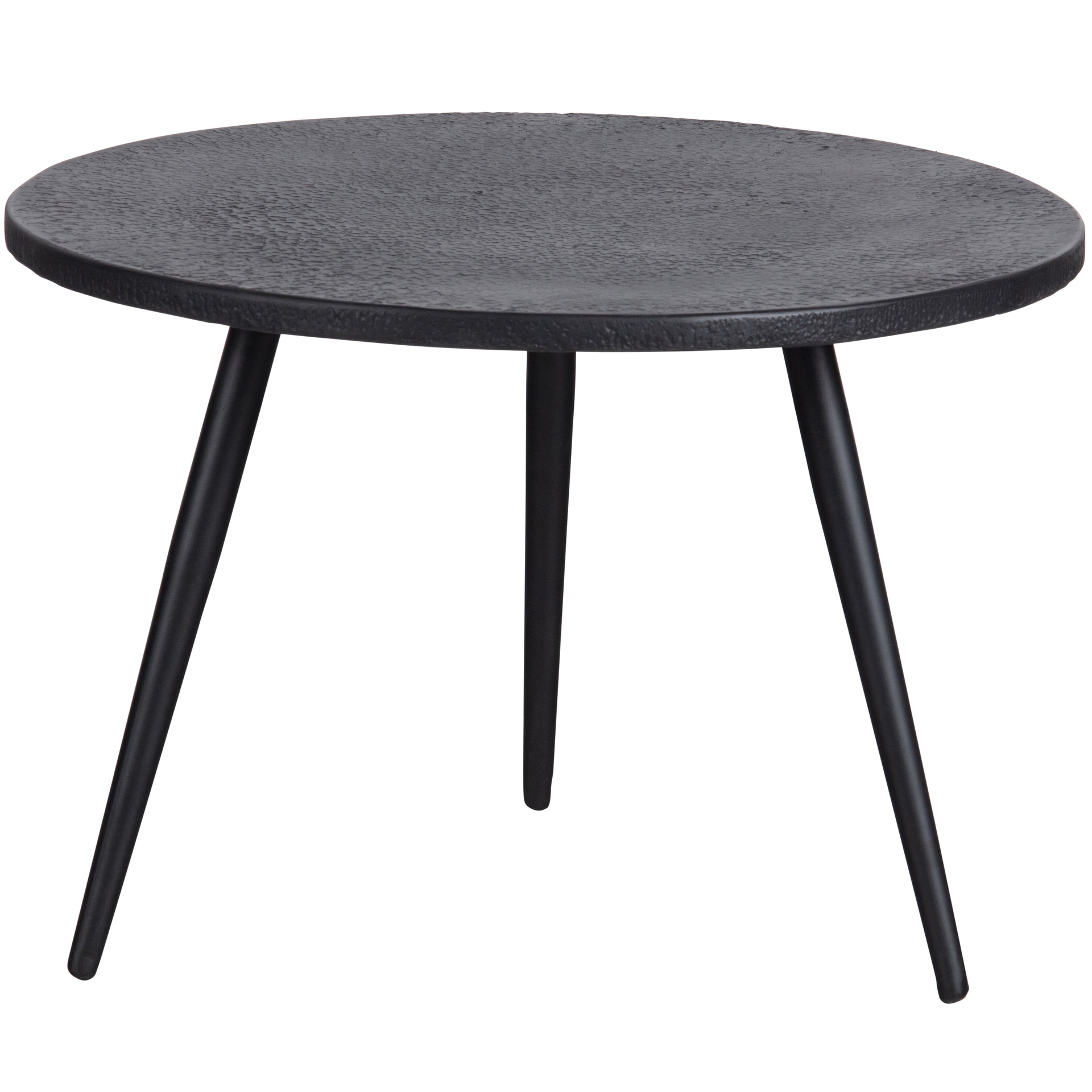 Garten Beistelltisch SUZE 2-teilig schwarz