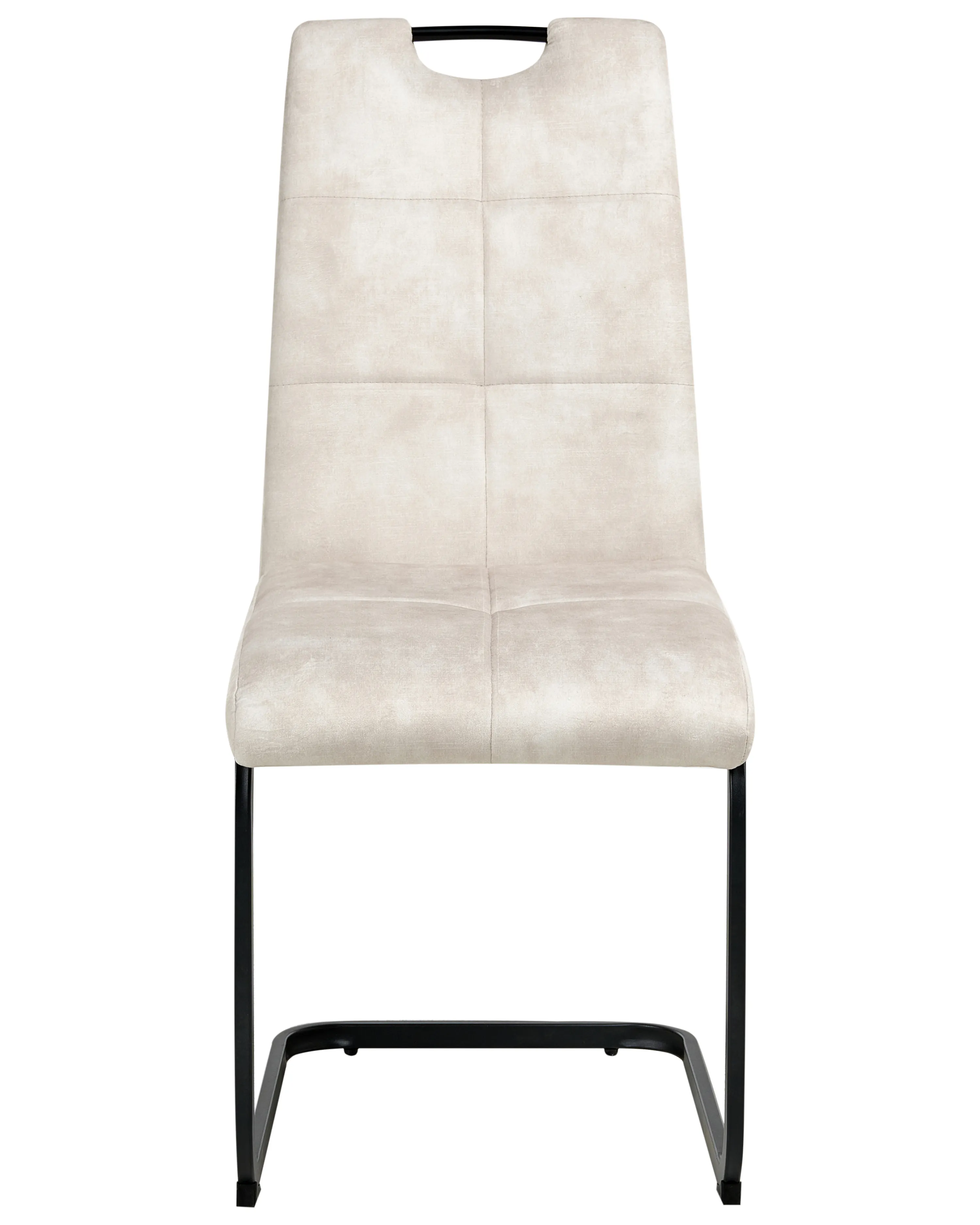 Set van 4 eetkamerstoelen CISCO Stof Lichtbeige