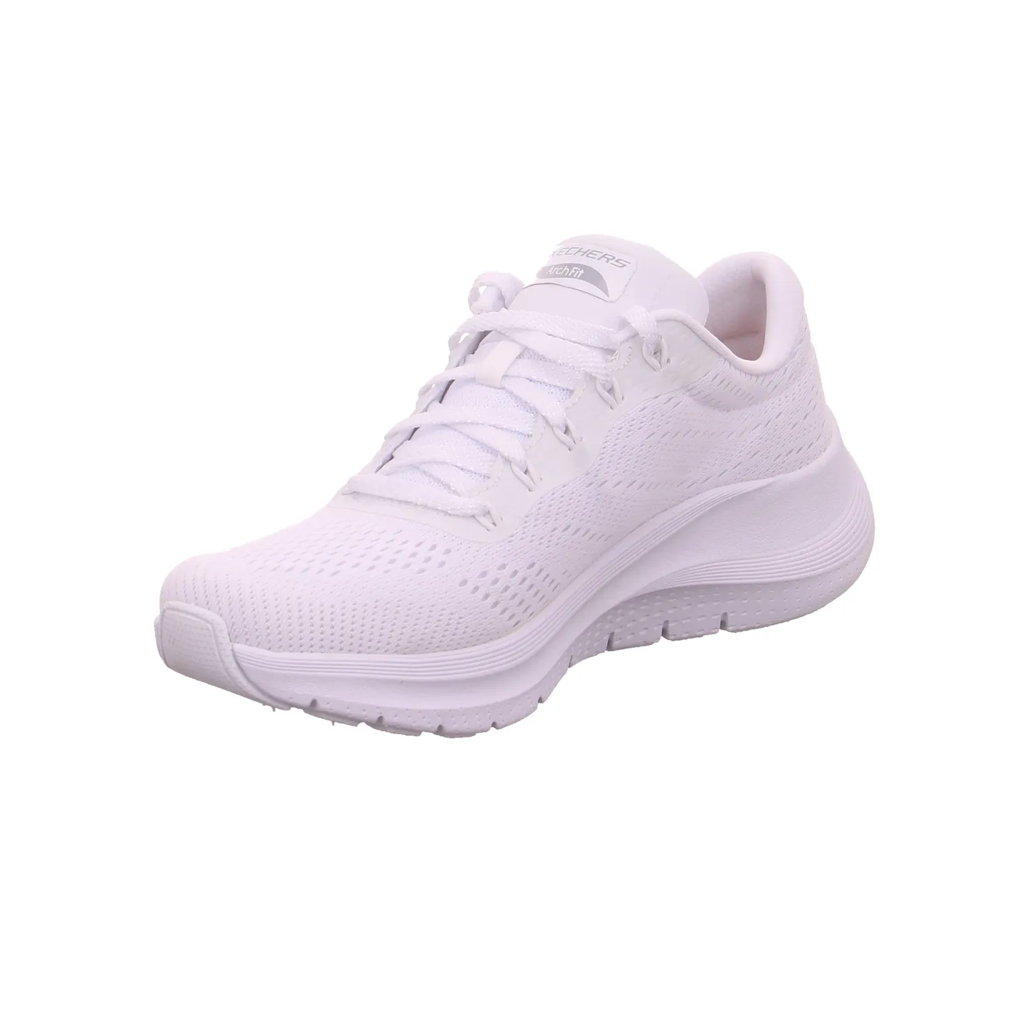 SKECHERS Sneaker Weiss Textil  mit Wechselfussbett