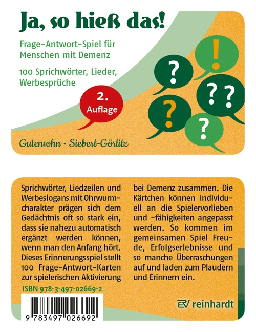 Ja, so hieß das!, Spiel