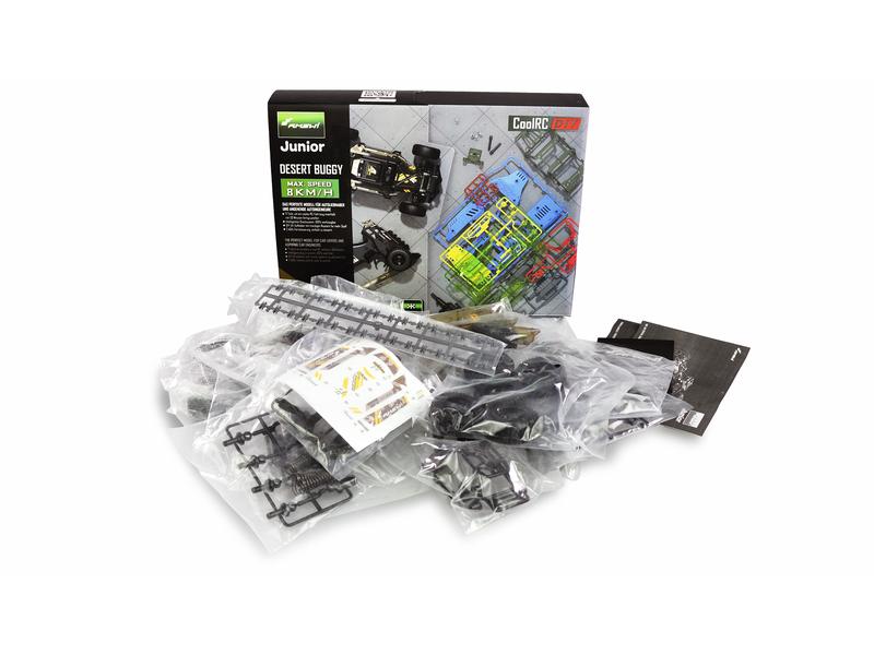 Amewi Buggy CoolRC DIY Desert 2WD Bausatz, 1:18 Kleiner RC Buggy zum selber zusammenbauen