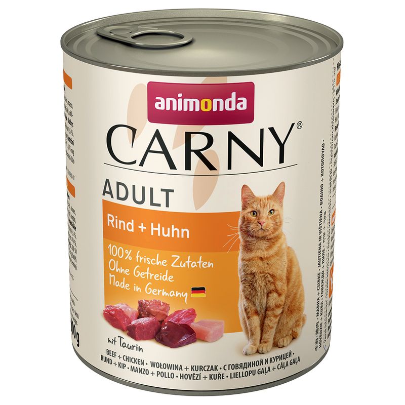 Lot 3 saveurs animonda Carny Adult 6 x 800 g