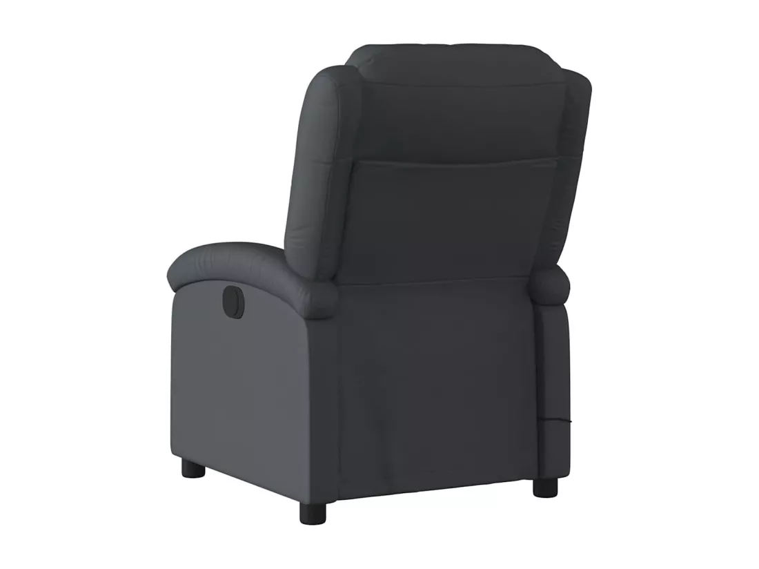 Fauteuil de massage inclinable noir cuir véritable