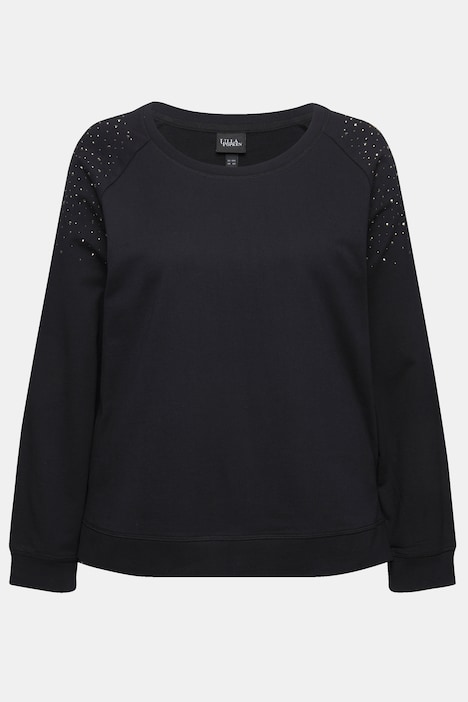 Sweatshirt, Ziernieten, Oversized, Rundhals, Langarm