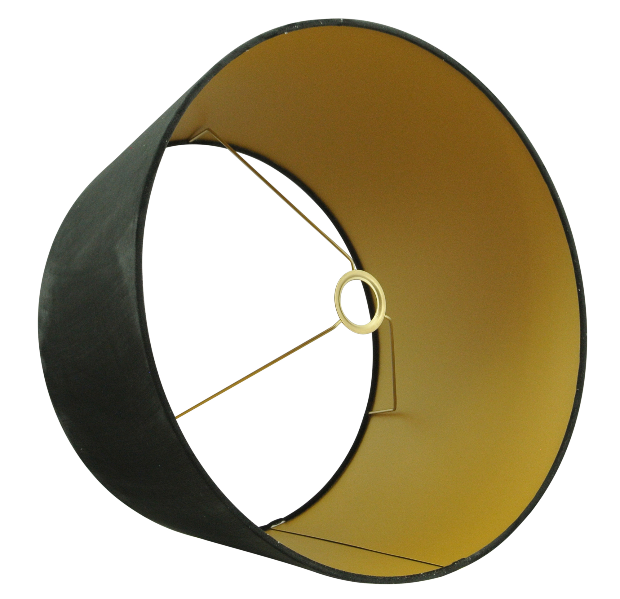 Staande lampenkap San Remo velours Velours zwart op goud 35x30x18cm