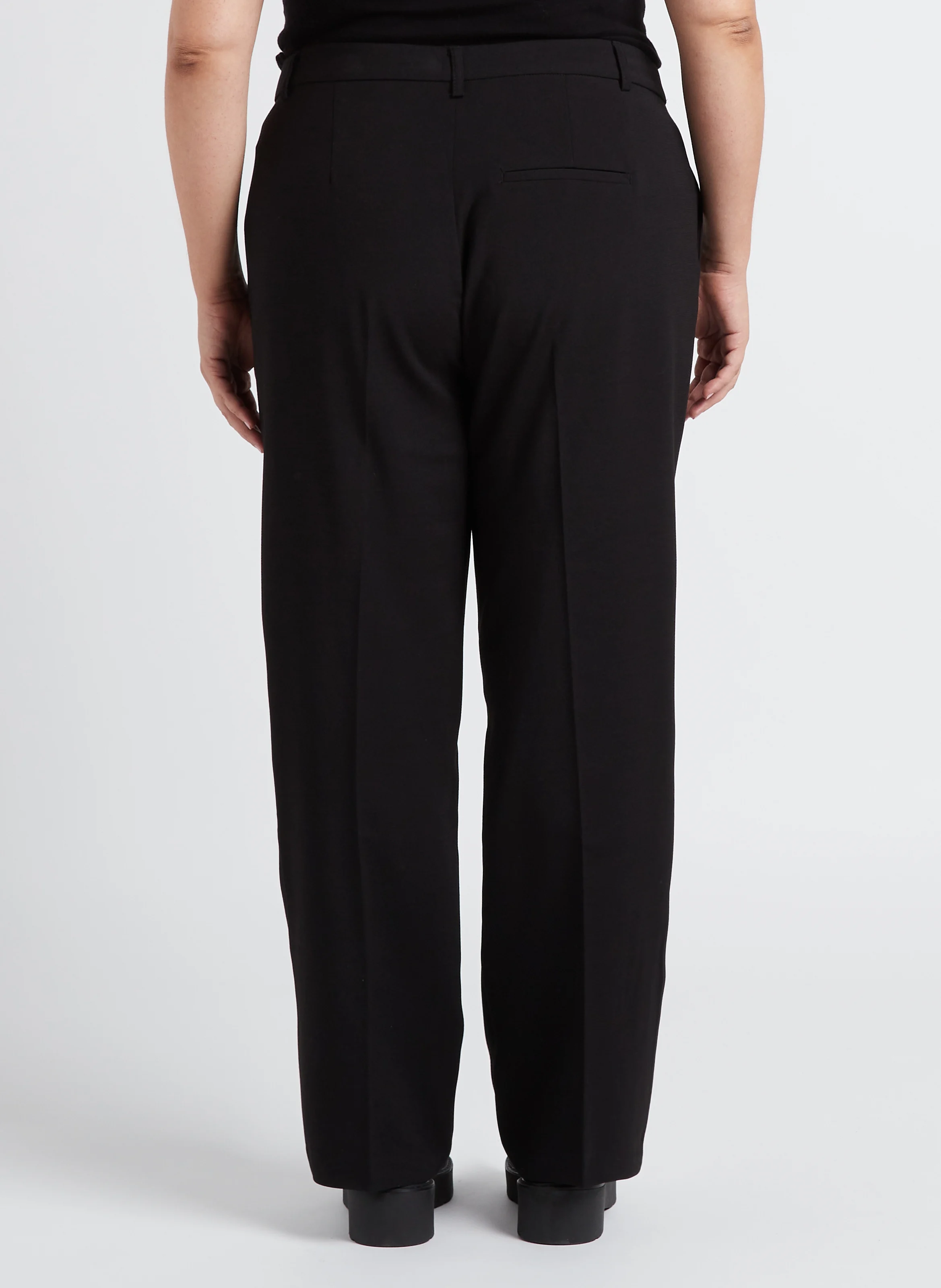 Pantalon droit stretch | Noir