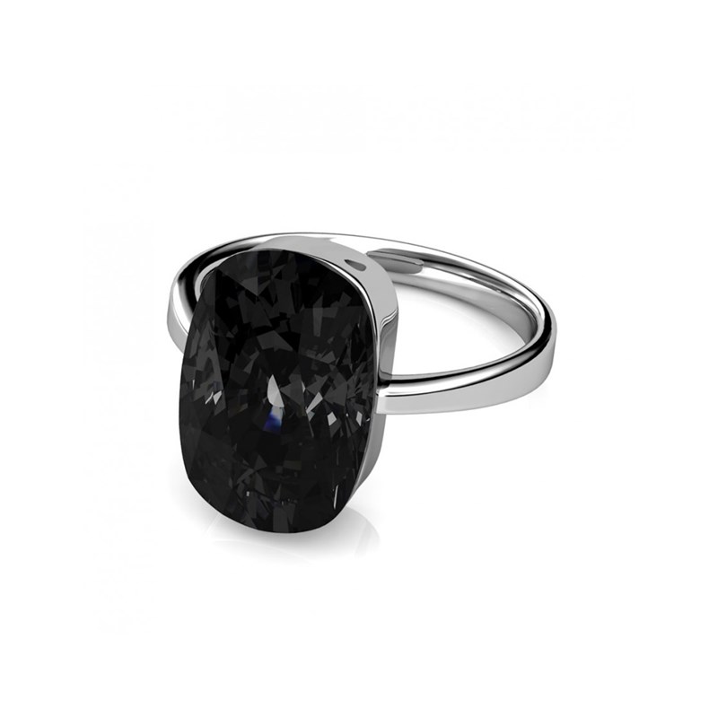 Bague Classic - Argenté et Noir