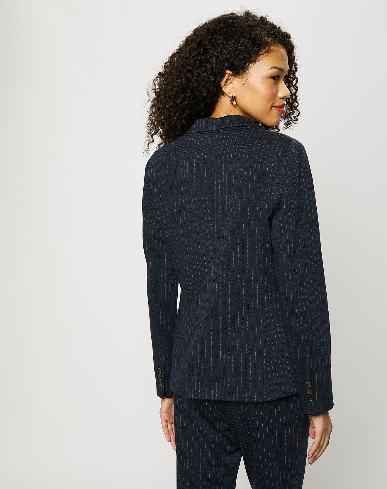 Esprit Blazer rayé tennis en Jersey doux bleu marine