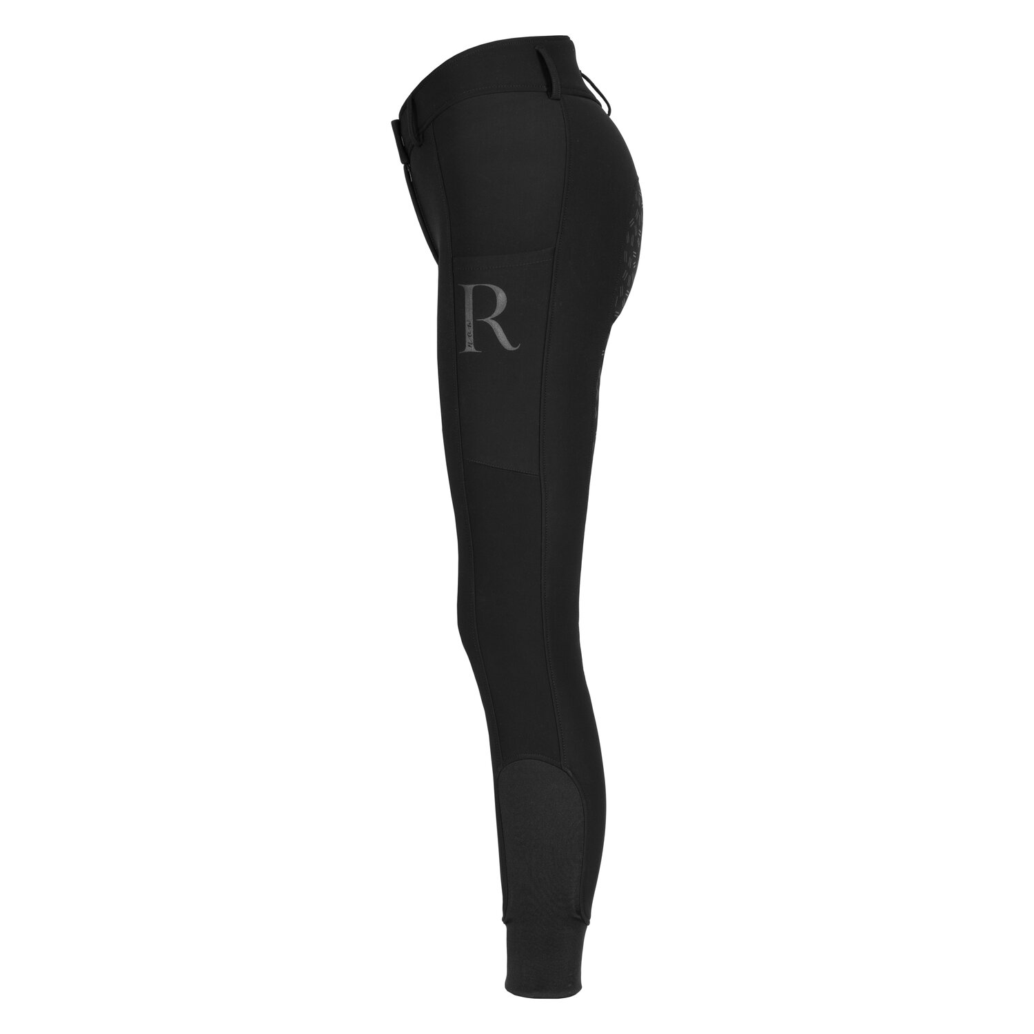RIDE now Softshell Grip-Vollbesatz-Reithose  - black