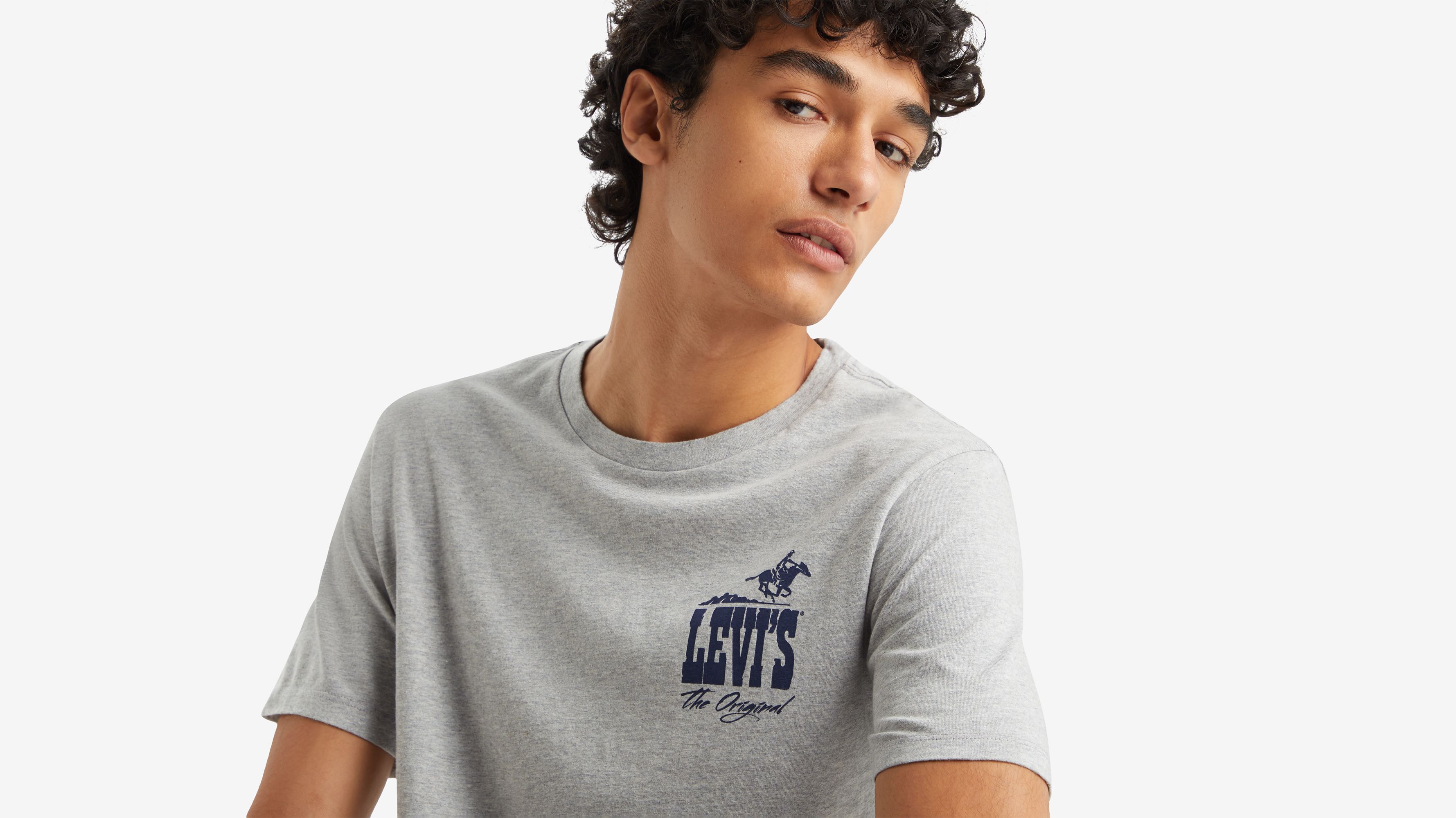 T-shirt graphique Classic - Levi Archival Midtone Heather Gray - Gris