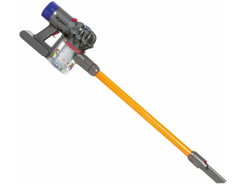 Casdon Reinigungs-Spielzeug Dyson Staubsauger V8 Cord Free Kabelloser Kinderstaubsauger mit richtiger Saugfunktion und realistischen Soundeffekten