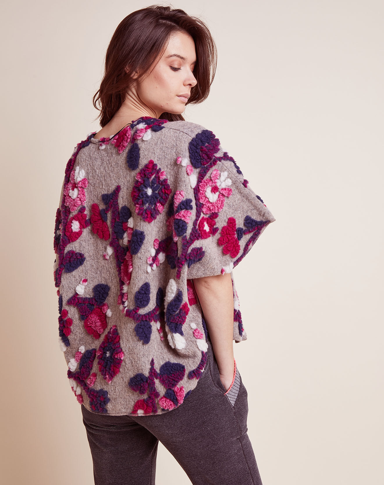 Le Chat Poncho en Laine mélangée Mila multicolore