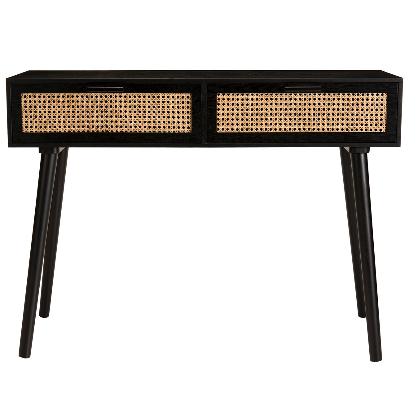 Macabane Console Angelo 2 Tiroirs Bois/noir - 110x33x81.5 cm