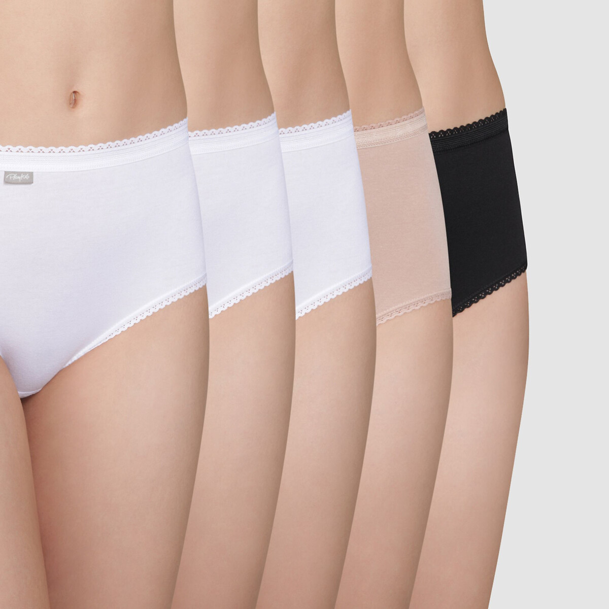 PLAYTEX<br>Conjunto de 5 calcinhas midi de algodão