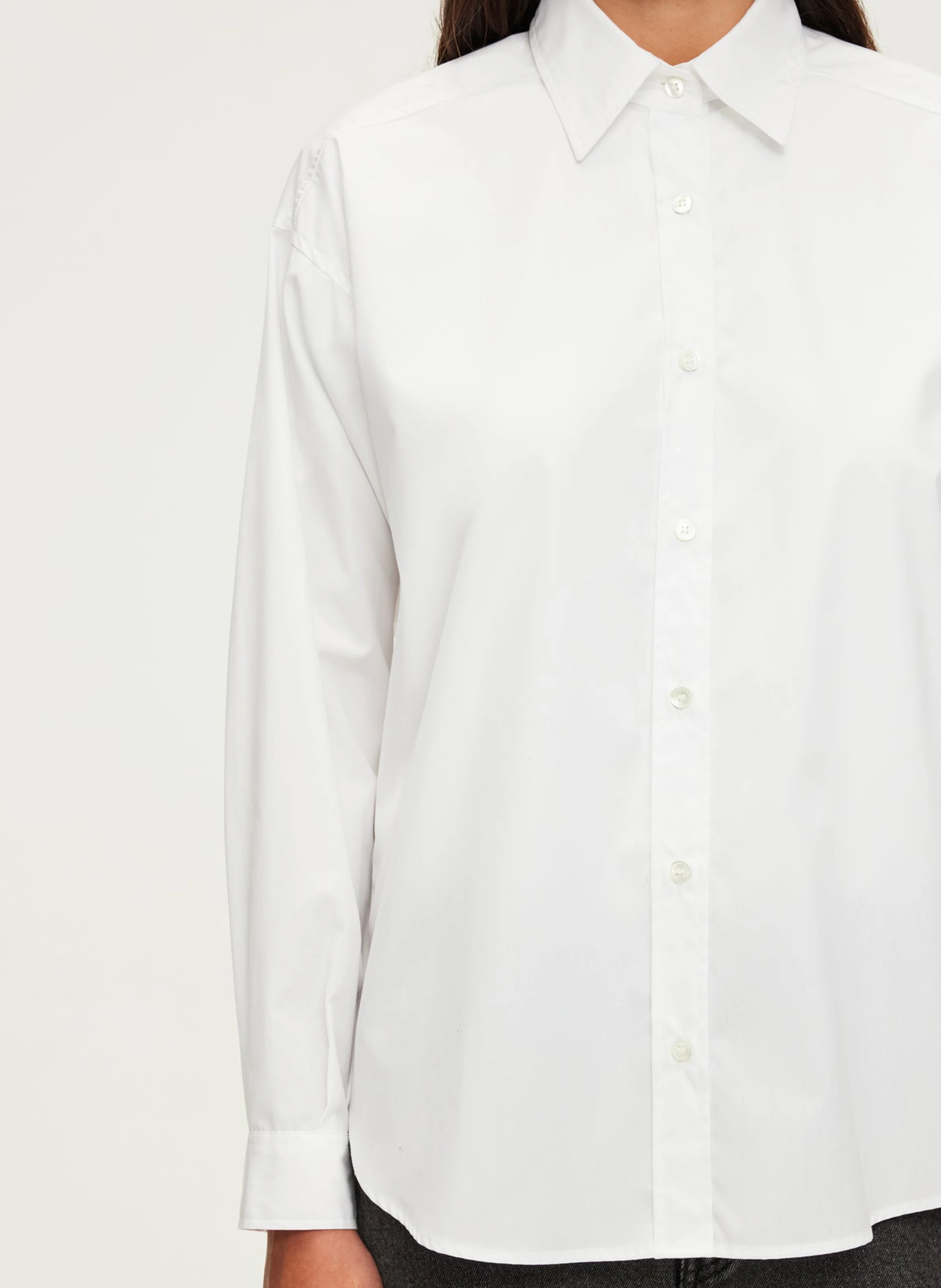 ANNABELLE - Chemise col classique en coton | Blanc