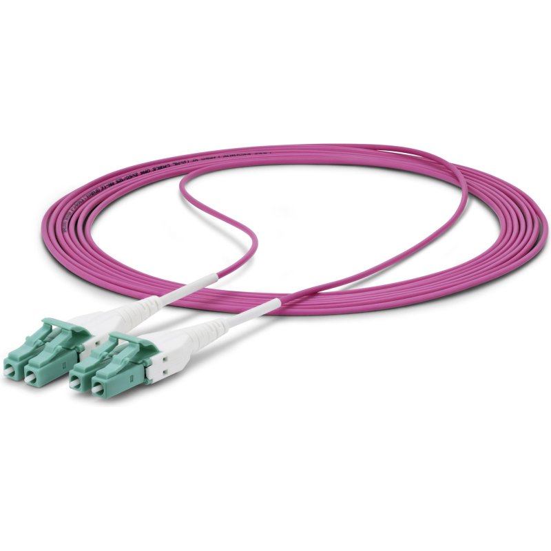 StarTech.com Câble Fibre Optique Multimode OM4 LC vers LC (UPC) de 50m, Erika Violet, 50/125 µm, 40G/100G, LOMMF/VCSEL, Cordon de Raccordement Fibre Optique Uniboot, Certifié OFNR Riser