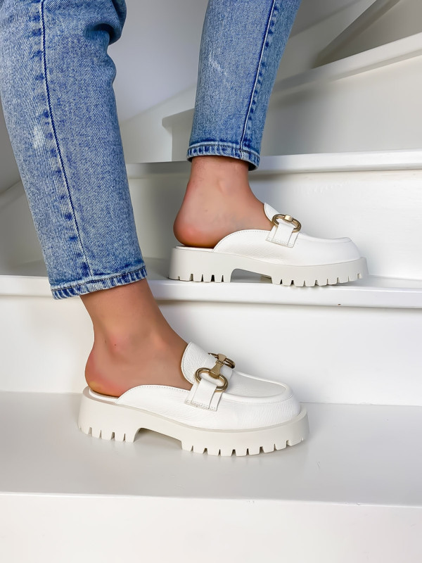 Mocassins Sabot E007E8 Pasman Bianco - Semerdjian