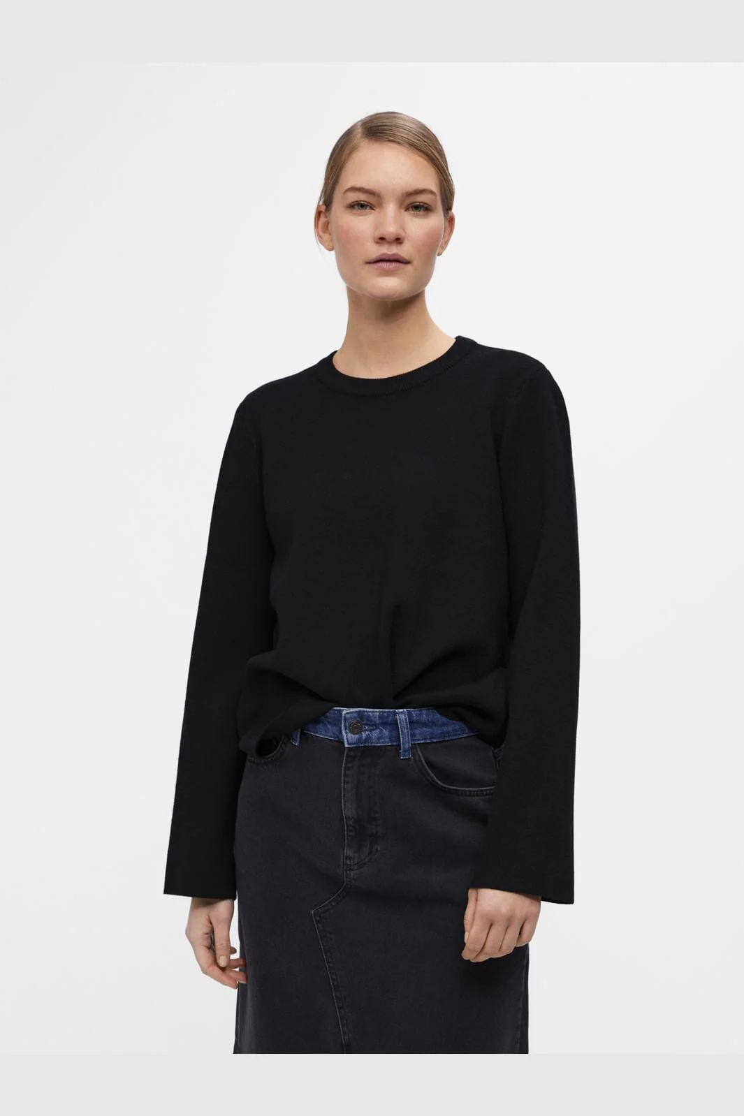 Object Objreynard Square Sleeve O-Neck 4497029 black