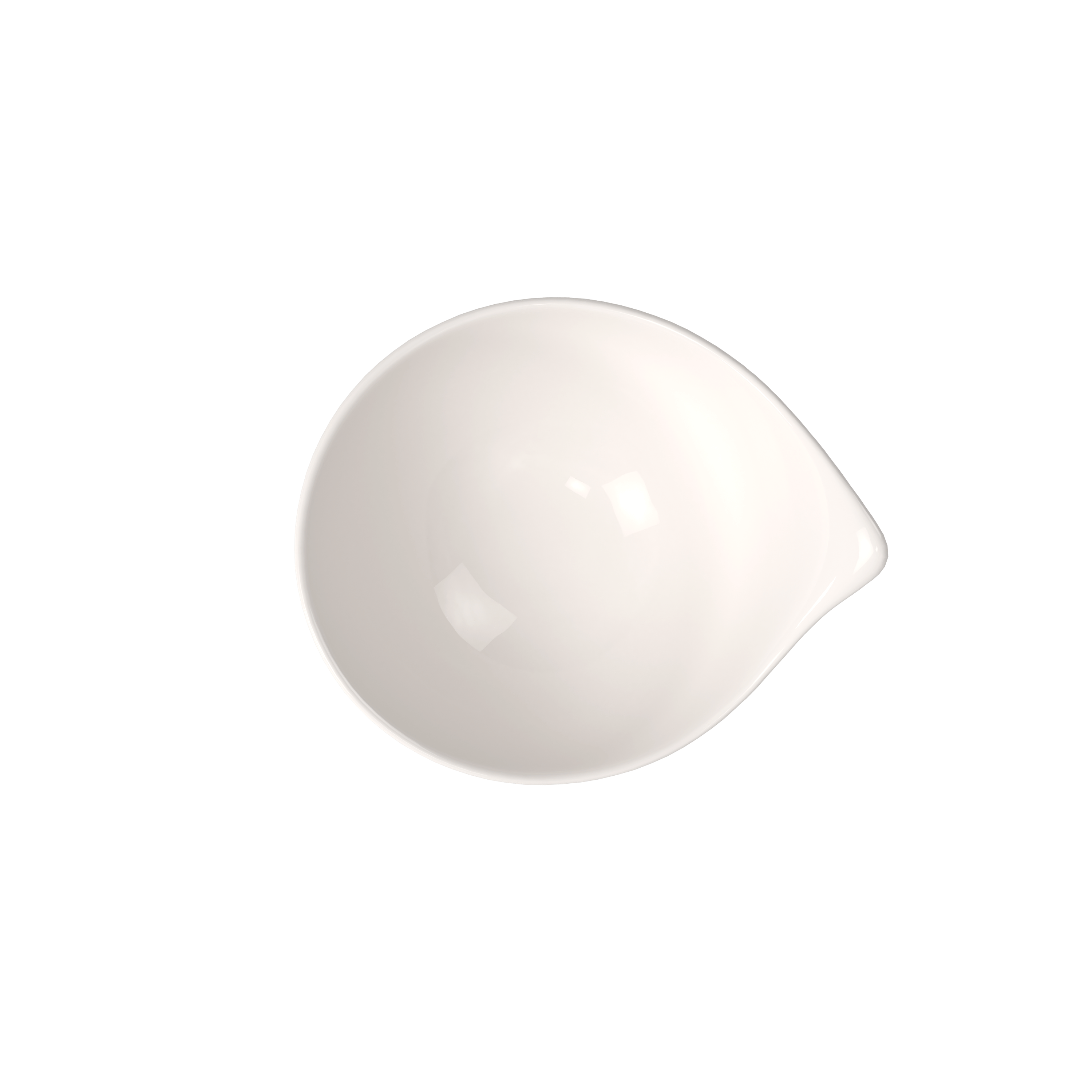 Flow Dessert bowl White, 10.2 oz, Premium Porcelain