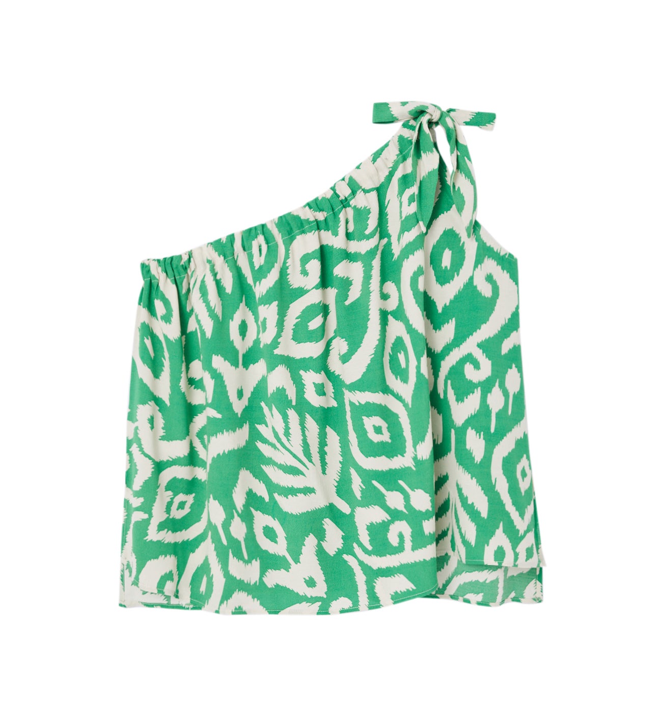 Top one shoulder imprimé - Imprimé vert