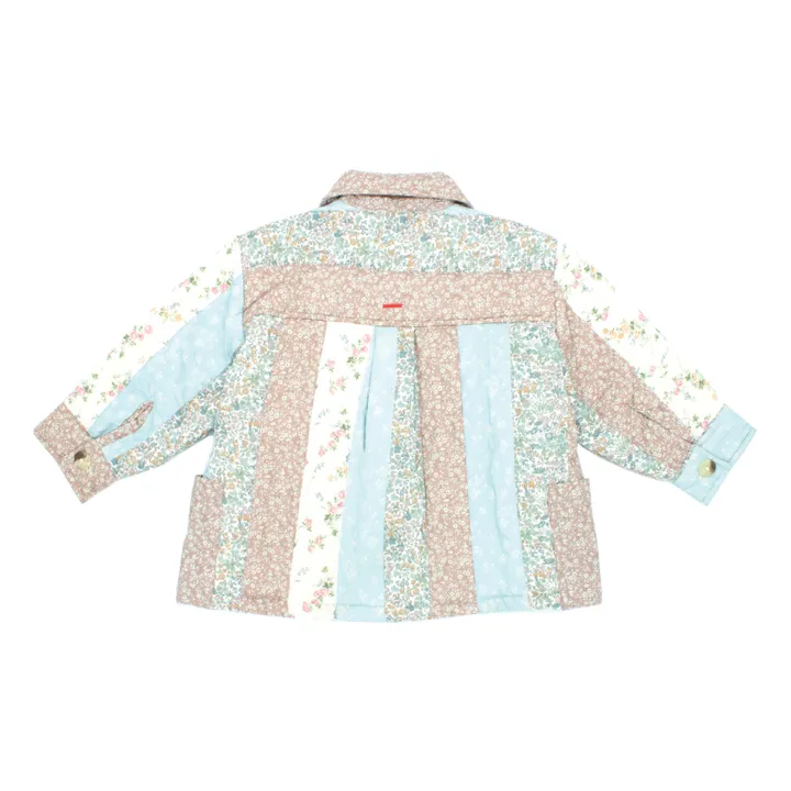 Esther Veste Cardi Chore Patchwork Fibres Recyclées | Vert
