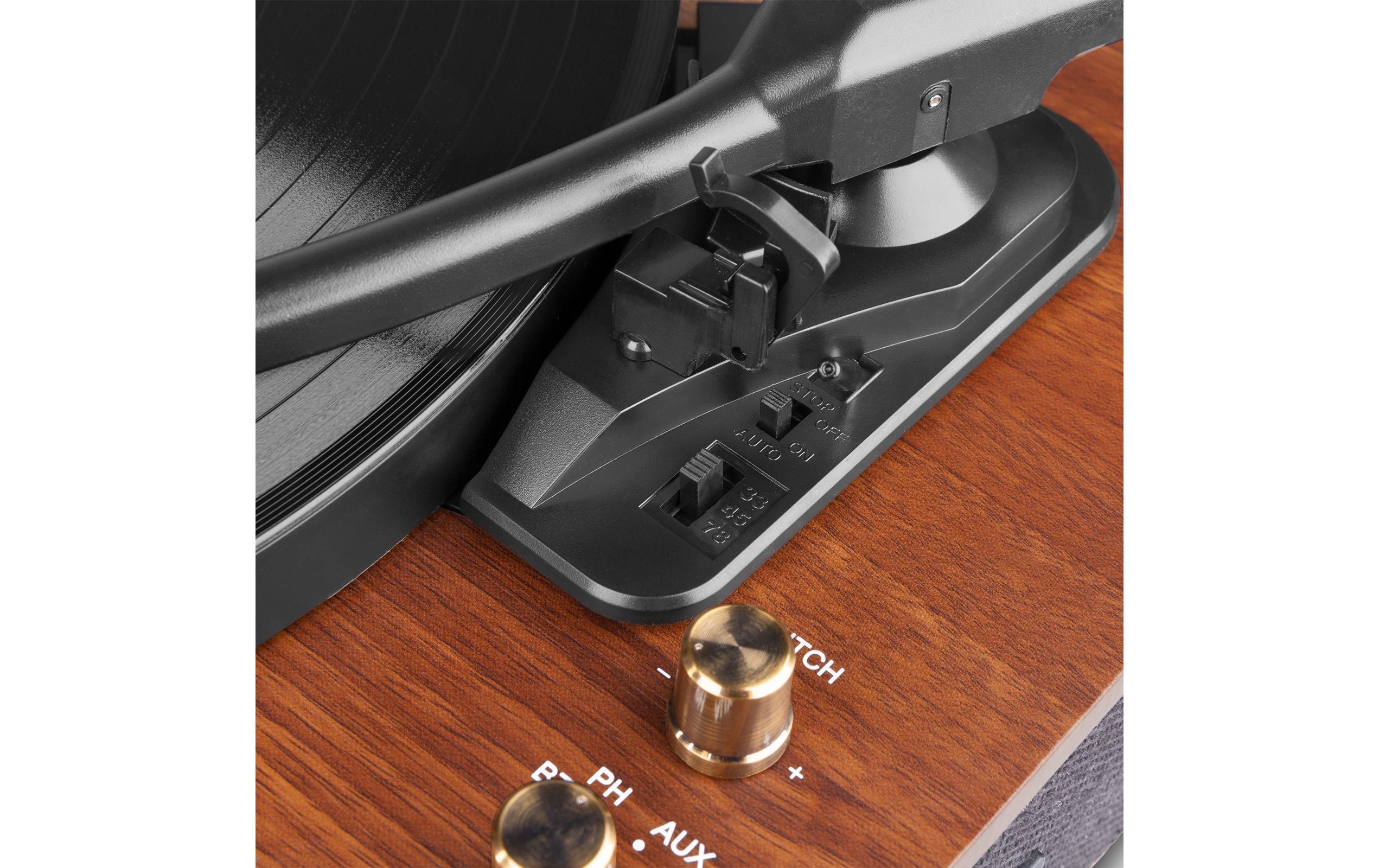 Plattenspieler mit Bluetooth RP162 Dunkelbraun<br>Retro Plattenspieler mit Bluetooth, USB-Player und Umwandlungsmöglichkeit für Schallplatten