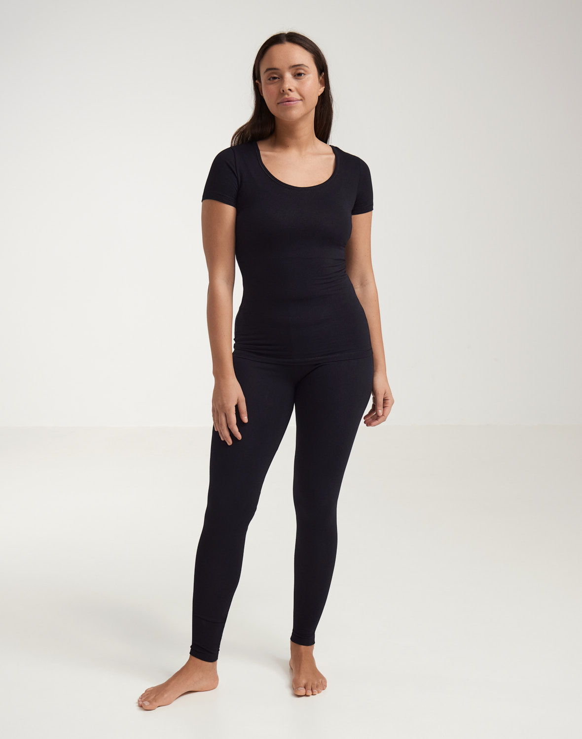 Legging van katoen voor dames in Zwart