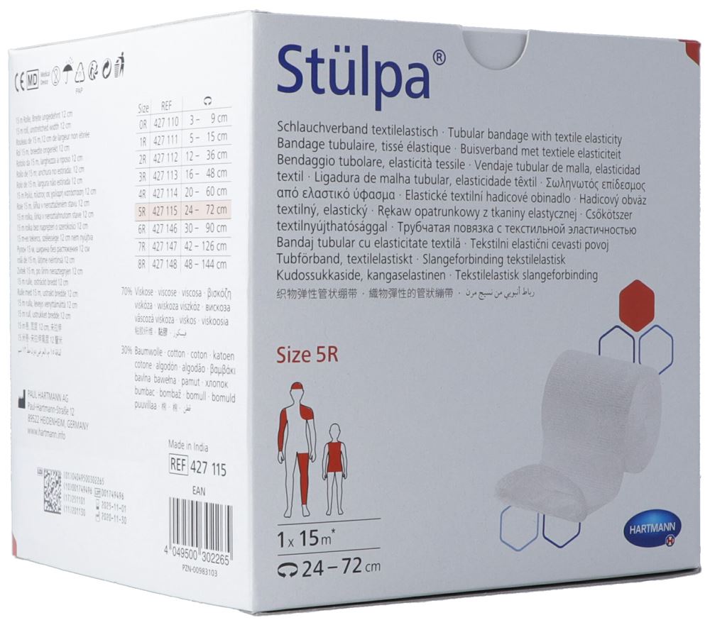 STUELPA Schlauchverband<br>1 Stück, Rolle, 12cmx15m, Gr5R
