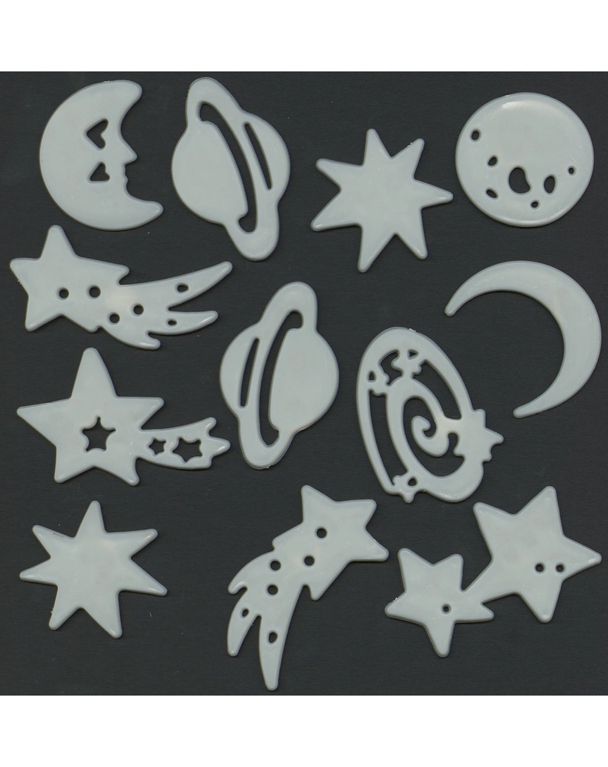 Leuchtsticker TAPIRELLA - RAKETEN & PLANETEN 12-teilig