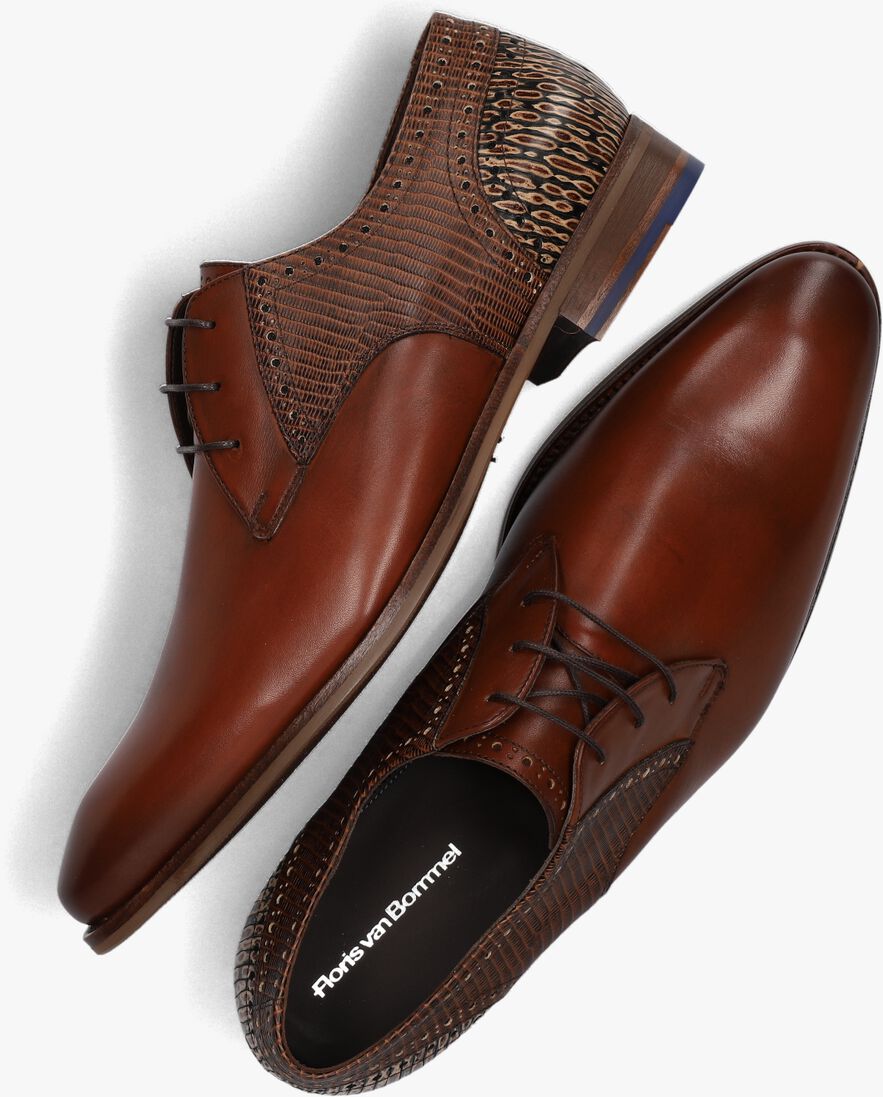 FLORIS VAN BOMMEL cognac floris van bommel nette schoenen sfm-30361