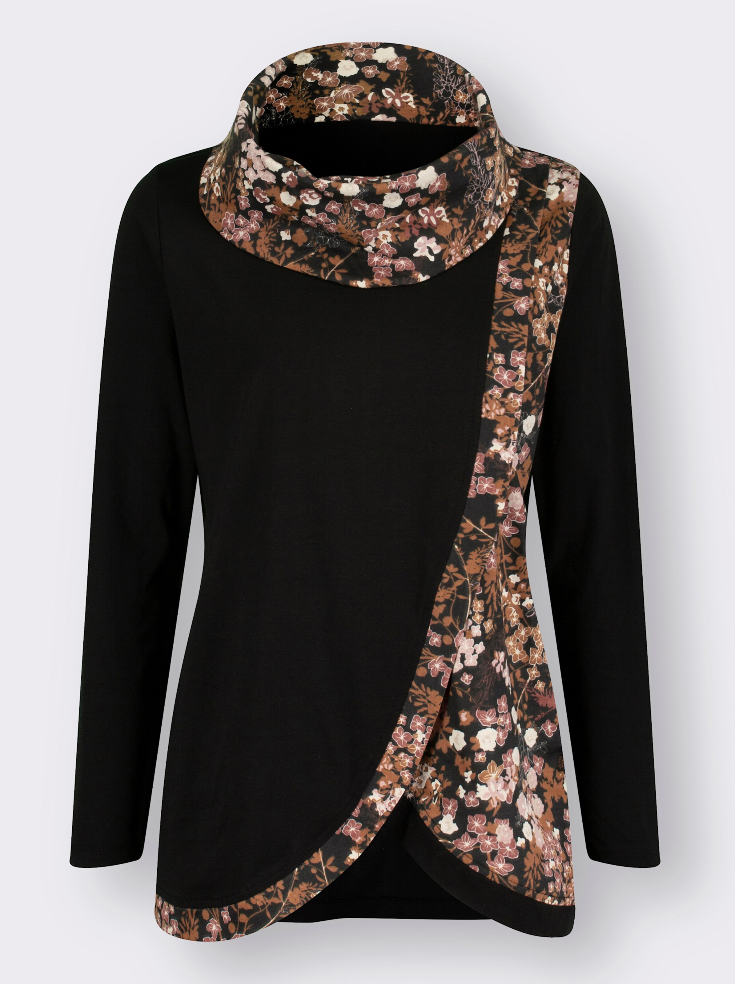 Longshirt mit floralem Druck