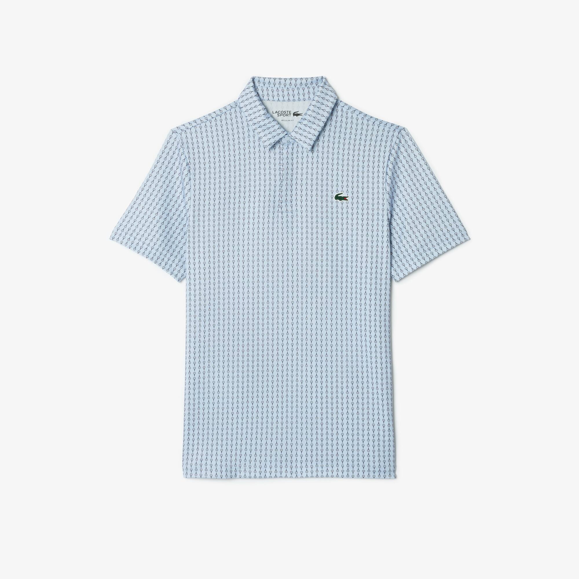 Polo imprimé homme Lacoste Golf en polyester recyclé Manches Courtes - Bleu - Lacoste - Homme