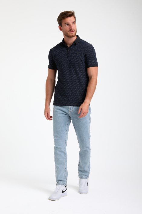 Gabbiano blauwe heren polo