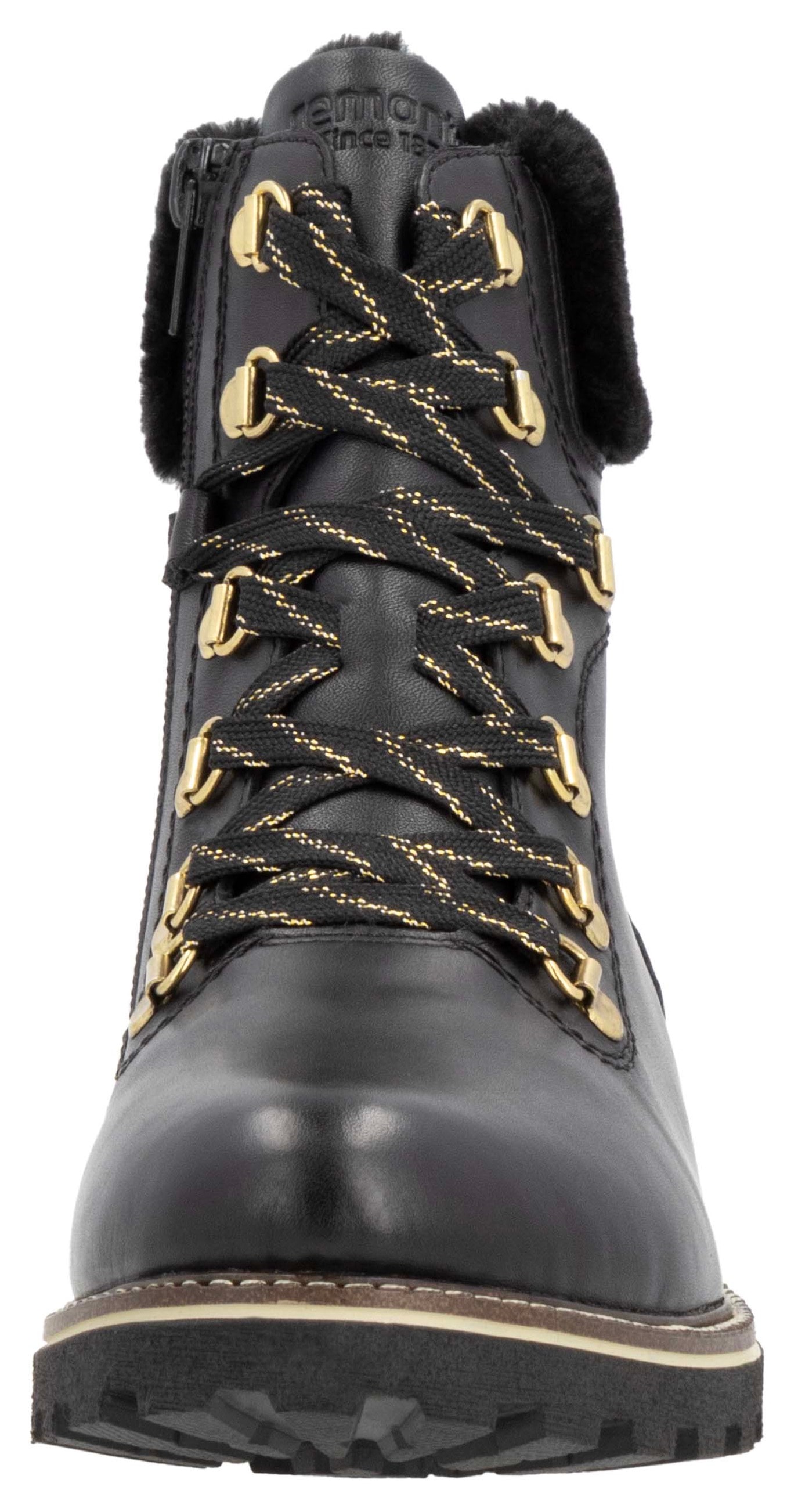 Remonte Winterboots  , Blockabsatz, Winterstiefelette, Schnürstiefelette mit TEX-Membran