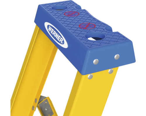 Werner GRP trapladder, 4 sporten, werkhoogte 2,93 m
