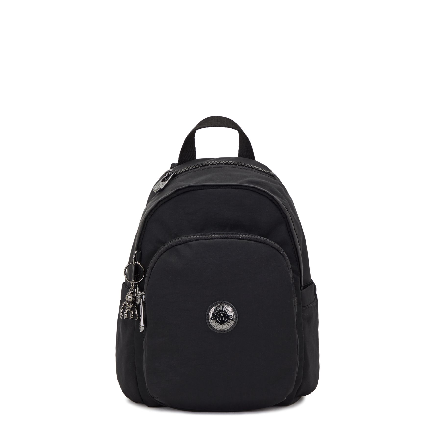 DELIA MINI Petit Sac à Dos avec Poche Frontale et Poignée Supérieure - Endless Black