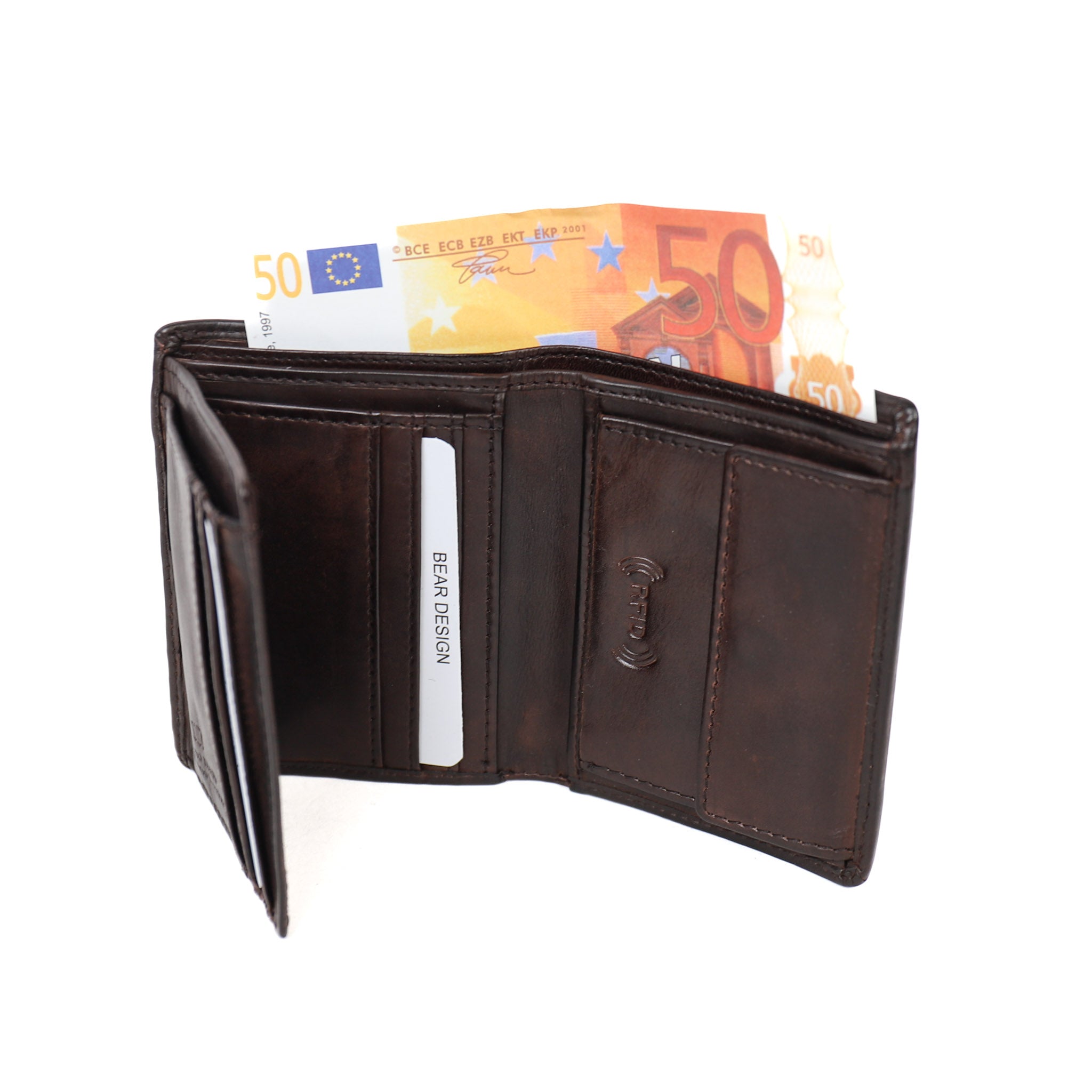 Billfold 'Remo' donkerbruin Donkerbruin