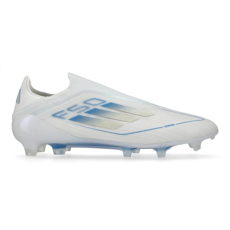 adidas F50 Elite Laceless FG Polar Victory - Blanc/Argenté/Bleu